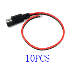 10 PCS SAE Power Automotive Extension Cable 18AWG 30CM 2 Pin with SAE Connector Cable Quick