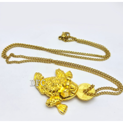 3 Legged Toad Feng Shui Money Catcher Necklace