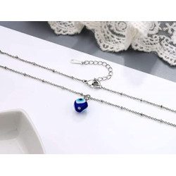 ARIN Blue Turkish Golden/Silver Chain Evil Eye Necklace Lucky Protection Necklace