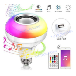 2 In 1 Multifunction Portable Smart Phone Control RGB LED Light Bubble Bulb Lamp Wireless Speaker