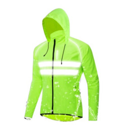 Adults Bicycle Windproof Cycling Hidden Hooded Jackets Men Riding Waterproof Clothing Long Sleeve Je