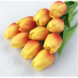 10PCS Tulip Artificial Flower Real Touch Artificial Bouquet Fake Flower for Wedding Decoration Flowers Home Garen Decor