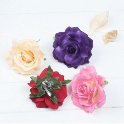 1PC Bridal Flower Hair Clips Double Rose Hairpin Brooch Headwear Wedding Bridesmaid Party Women