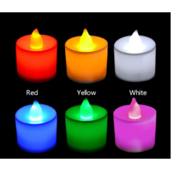 6 pcs of set electronic candles in a set of different colors