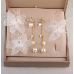 Bride headdress Korean hair hair accessories set super fairy simple we Bridal Headdress Korean Style