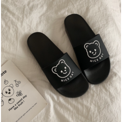 cute cartoon bear fashion waterproof house slippers for women