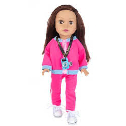 18 inch Fashion Girl Doll Set with Sport Suit Styling Clothes Shoes and Accessories are All Included