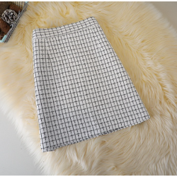 autumn and winter new high waist plaid skirt fashion