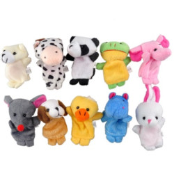 10Pcs Baby Kids Finger Animal Educational Story Toys Puppets Cloth Plush Gifts 2ALd