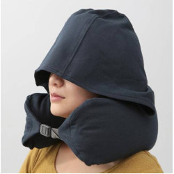 2021 Muji U-shaped pillow hooded neck pillow travel multi-functional cervical ver