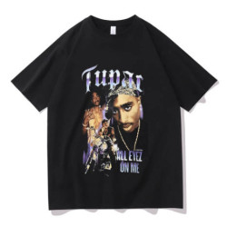 2PAC Rap ALL EYEZ Motorbike Vintage Print T-shirt Playboi Carti Hip Hop Tshirt Unisex Short Sleeve