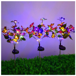 2 Pack Butterfly Solar Lights, Solar Garden Lights Weatherproof LED Garden Lights Solar Powered