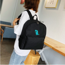 "2021☇Korean Style Women's Canvas Backpack Fashion Campus Schoolbag Large Capacity Bagpack Small Dino "