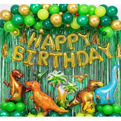 113Pcs Dinosaur Theme Birthday Party Set Dinosaur Jungle Safari Theme Party