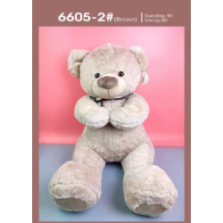 "Bear 6605#2 standing 90cm sitting 60cm with zipper at the back washable bear Good quality "