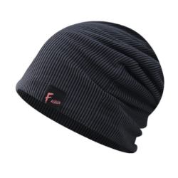 Fashion Style Knitted Stripe Cotton Beanies Head Cap Solid Hats Men Women Outdoor Sports