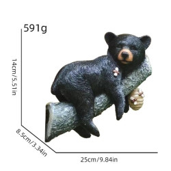 Figurines Resin Bear Outdoor Garden Patio Yard Tree Decor Wall Hanging Ornament Decoration Maison Home Decoration Accessories