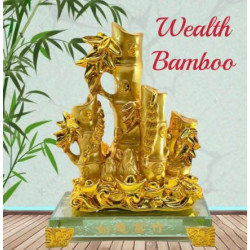 Feng Shui Lucky Bamboo Statue, Attract Wealth and Prosperity Good Luck,Feng Shui Decor