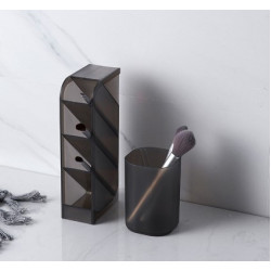 4 Grid Desktop Pen Holder Pencil Brush Storage Organizer Box