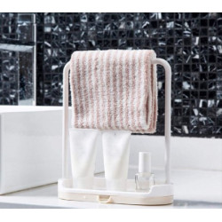 Towel Holder Drying Rack Detachable Drain Tray Bathroom Sponge organizer dish