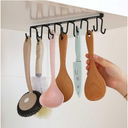 Utensil Racks Under Cabinet, Nail Free Adhesive Kitchen Utensils Hanging Hooks