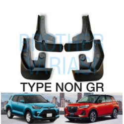 1 Set 4pcs ABS Mud Guard Plain Design Black Car Accessories for Toyota Raize 2021 Type E GR