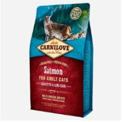 Carnilove Adult Salmon Sensitive and Long Hair Dry Cat Food 2kg