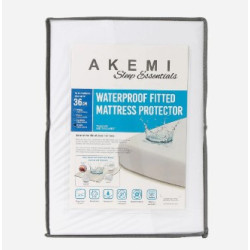 Akemi King Size Waterproof Fitted Mattress Protector White