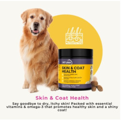 Pet Logic Skin & Coat Health 4g x60 Dog Chews Pet Supplement