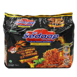 Black Mi Sedaap Korean Spicy Chicken Instant Noodles