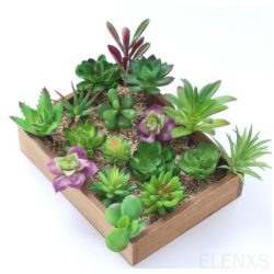 12pcs Random Type Mixed Artificial Succulent Flowers Decor Fake Succulents Assorted Plants ELEN