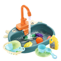 "Kids Kitchen Toys Simulation Electric Dishwasher Pretend Play Mini Kitchen Food Educational Summer Toys Role Playing Girls Toys "