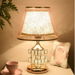 New Modern LED Design Gold Crystal Table Lamp