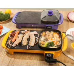 Kaisavilla Samgyupsal Electric Hot Pot Grill Electric Barbecue Grill Indoor 2in1 Large Capacity