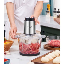 2L Meat Grinder Glass / Stainless Steel Meat Grinder Household Stuffing